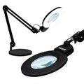 Neatfi XL LED Magnifying Lamp, Hands-Free, Dimmable, Crafts, Reading, Close Work (Black, Non-CCT with Base) - color: Black, size: 7-inch Lens, Non-CCT with Base