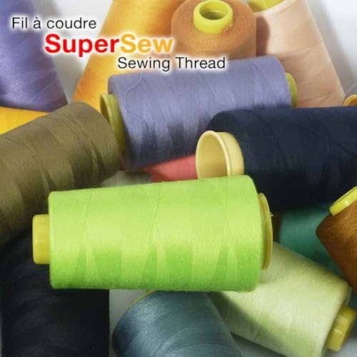 Superpunch SuperSew Polyester, 4 Cones of 3000 m, Avocado Green 3266 - color: Avocado Green 3266