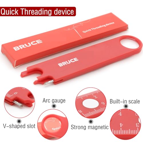 Bruce Sewing Machine Automatic Needle Threader with 2 Seam Rippers - color: red