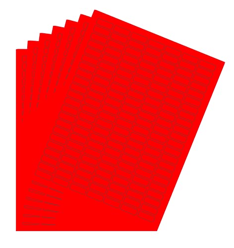 Royal Green Printable Rectangle Labels, 1 x 0.375 Inch - 1078 Pack - color: Red, size: 1078