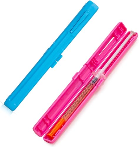 sijidou Insulin Cooler Travel Case with 80g TSA Approved Ice Pack for Diabetes Drug & Insulin Pen Insulated Cooling, Equipped with 2 Pre-filled Syringe Holder Case, Suitable for Dialy Life and Trips - size: Blue