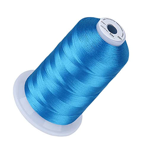 Simthread Embroidery Machine Thread 5000M 40WT Polyester, Aquamarine S064 - color: AquamarineS064