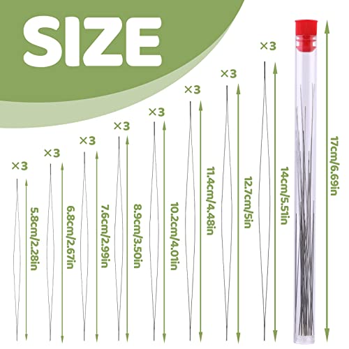 24 Pcs Beading Needles for Seed Beads Big Eye Collapsible Seed Bead Needles - size: 24 Pcs