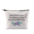 GJTIM Cross Stitch Gift Cross Stitch Project Bag This Is Proof I Stab Something 4000 Times Sewing Project Bag - color: Stab Sth. 4000 Times