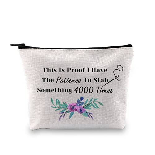 GJTIM Cross Stitch Gift Cross Stitch Project Bag This Is Proof I Stab Something 4000 Times Sewing Project Bag - color: Stab Sth. 4000 Times