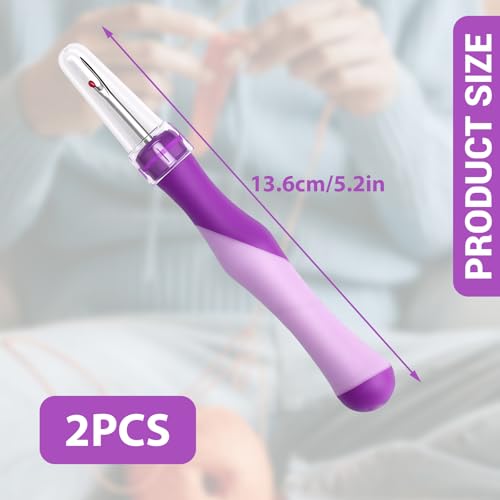 2 Pcs Seam Ripper for Sewing Stitch Remover Tool Needle Thread Cutter Hand Sewing Essentials Knitting Supplies Cross Stitching Embroidery Accessories