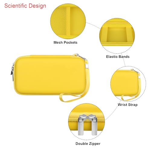 Elonbo Diabetic Supplies Travel Case for Glucose Meter Diabetes Testing Kit - color: Yellow+ Inside Yellow