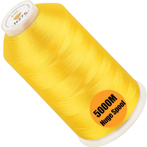 New brothread Huge Spool Embroidery Thread-Canary Yellow Fits Janome Color - color: Canary Yellow-N275