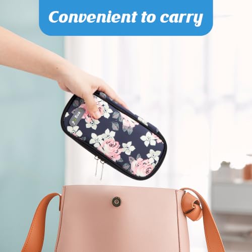 YOUSHARES Insulin Cooler Travel Case - Portable Refrigerated Medicine Case for Insulin Pen, Medication and Diabetic Supplies with 2 TSA Approved Ice Pack - color: Roses