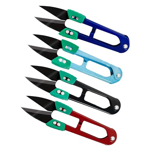 4pcs Modern Carbon Steel Scissors, Fabric, Yarn, Thread Cutter, Embroidery, Knitting, Sewing, Garden, Bonsai - color: 4p-colour