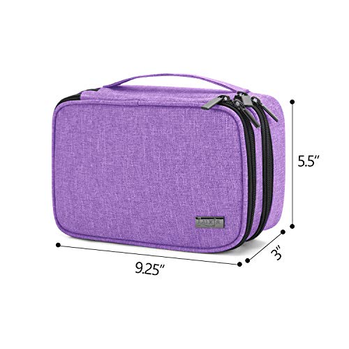 Luxja Double-Layer Sewing Organizer, Purple - color: Purple