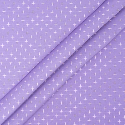 Singer Fabric, 100% Cotton, Embroidery Fabric, Cut by The Yard, Purple - color: Purple