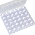 36Pcs Bobbins and Sewing Threads with Plastic Bobbin Case for Multiple Sewing Machine, Pre-Wound Bobbins Set (White) - color: white