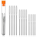 Outus 9 Pcs Large Eye Blunt Needles 3 Sizes Stainless Steel Yarn Darning Knitting Sewing Blunt Needles with Storage Case for Knitting, Crochet, Embroidery, DIY Craft, 2.08 in/ 2.36 in/ 2.76 in