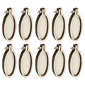 HARFINGTON 10Pcs Mini Embroidery Hoop 2" x 0.87" Tiny Oval Vertical Cross Stitch Hoops Small Wood Ring Circle for DIY Pendant Keychain Display Frame
