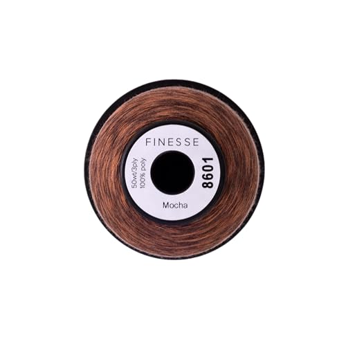 Finesse Variegated Thread | 100% Polyester, 3ply, 50wt | 1100yds Stackable Thread Cones for Quilting and Sewing… (Mocha) - color: Mocha