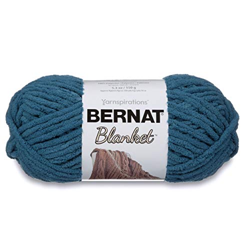Bernat Blanket Super Bulky Yarn, 5.3oz, Guage 6 Super Bulky, Dark Teal - color: Dark Teal, size: Small Ball