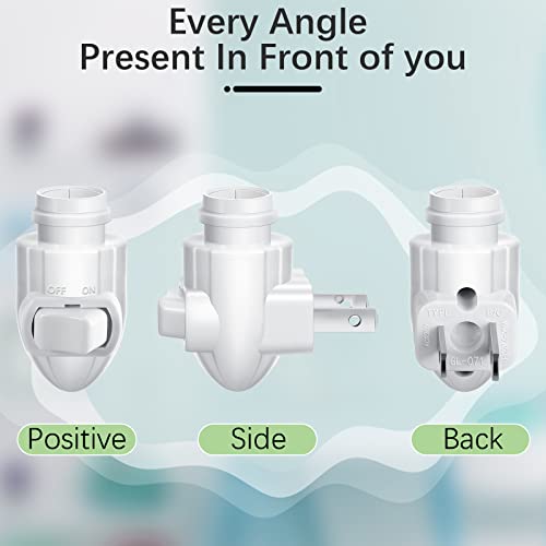 Tuanse 10 Sets Plug in Night Light Base with Shade Mount Clip, White - color: White