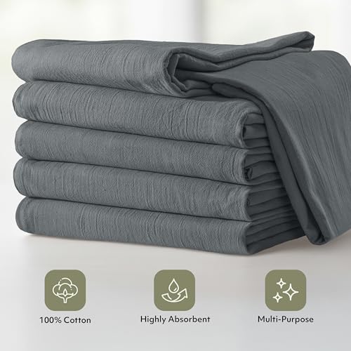 Utopia Kitchen Light Grey Flour Sack Towels [12 Pack-28 x 28 In]100% Cotton - color: Light Grey, size: 12 Pack