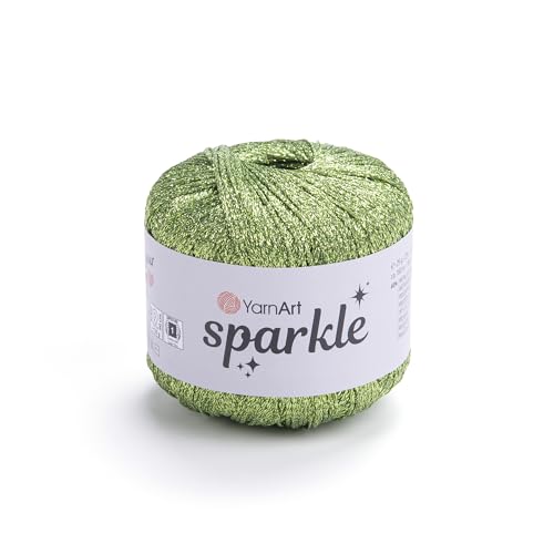 YarnArt Sparkle - Metallic Glitter Yarn for Crochet & Knitting, Amigurumi, Cardigans, Shawls, Bag Making, Soft Craft Yarn (1330) - color: 1330