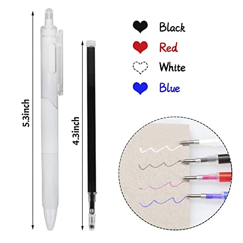 50Pcs Heat Erasable Fabric Refills with 4 Empty Pen Patchwork Marking Pens High Temperature Disappearing Ink Fabric Marker for Embroidery Handicarft Needlework Tailors Sewing Quilting and Dressmaking - color: Black with Empty Pen