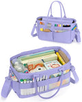 Marscamd Craft Organizer Tote Bag, Art Supply Caddy, Purple - color: Purple