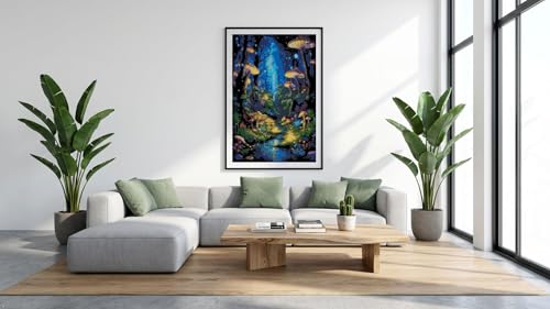 Glow Forest Cross Stitch Kits, Embroidery Starter Kit for Adult Beginners, 11CT Cross-Stitch Patterns Dimensions Kit Arts，Needlepoint Kit Crafts for Home Decor 15.7x11.8 inch - color: T008