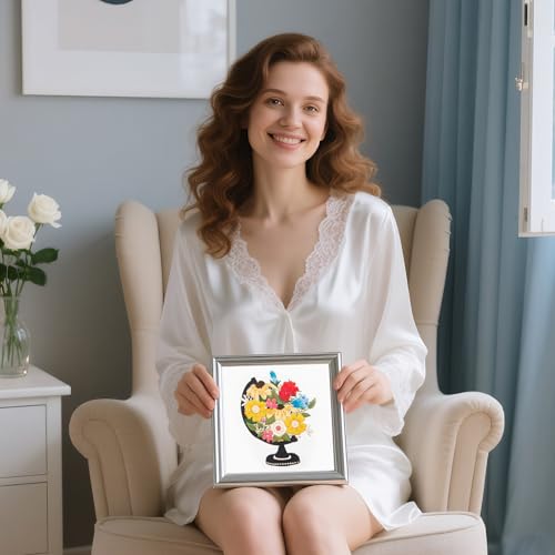 LX LERMX Embroidery Kits for Beginners, Adult Starter Cross Stitch Kit Needlepoint Complete DIY Kit with Unique Patterns, Hoop, Colorful Threads, Tools, Step by Step Instructions & Video Tutorial - color: Pattern 11 - 3PCS