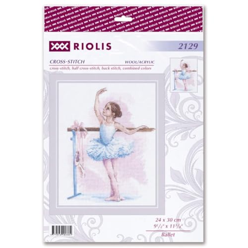 RIOLIS 2129 Ballet Counted Cross Stitch Kit 9.5 x 11.75 in - style: Ballet 2129