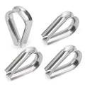 M6 Wire Rope Thimble, 304 Stainless Steel Thimble for 7/32-1/4 Inch Diameter Wire Rope, 4 Pieces - size: M6