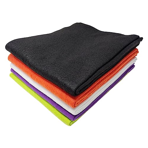 Jtnohx Large Soft Felt Sheets Felt Fabric for Crafts Halloween Color 5Pcs - color: Halloween Colors Series