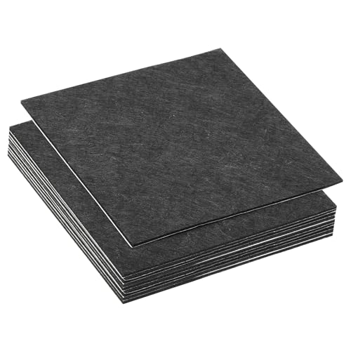 PATIKIL 10x10 Inch Lamp Base Felt, 10Pack 2mm Thickness Square Felt Furniture Pad Soft Adhesive Non-Slip Anti-Scratch Backed Felt for Lamp Furniture DIY Craft, Black - color: Black, size: 10x10 Inch