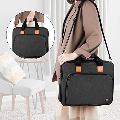 LUXJA Embroidery Project Bag, Embroidery Kits Storage Bag (Bag Only), Black - color: Black