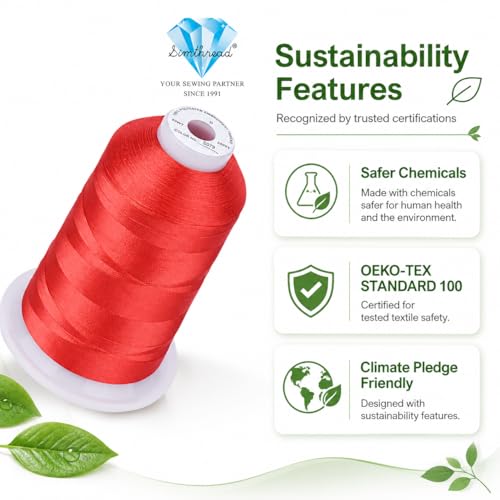 Simthread 5500Yds/5000M 40WT Polyester Embroidery Thread Camation S079 - color: Camation S079