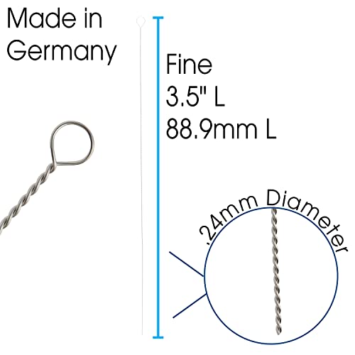 Griffin Soft Twisted Wire Needles, Fine Flexible Beading Needle, Pack of 25, Large Round Eye and Easy to Thread, Collapsible Eye Holds Threads, German Made, Use for Pearl Knotting and Silk Cord