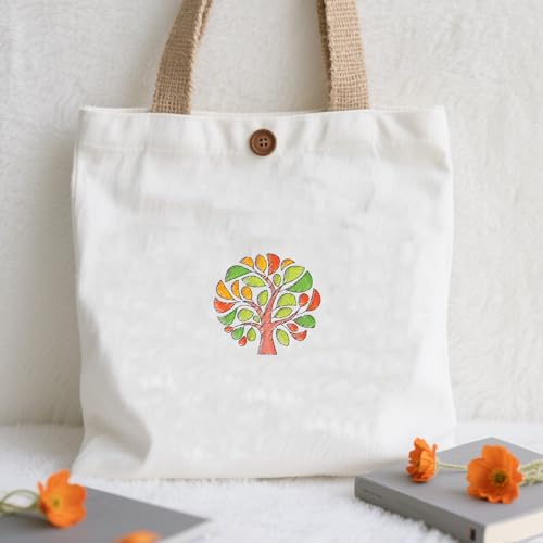 ORIGACH 4 Sheets Water Soluble Embroidery Patterns Stabilizers - Pre-Printed Tree of Life Designs - Stick & Stitch Embroidery Paper for Hand Sewing Lovers - color: Tree of Life