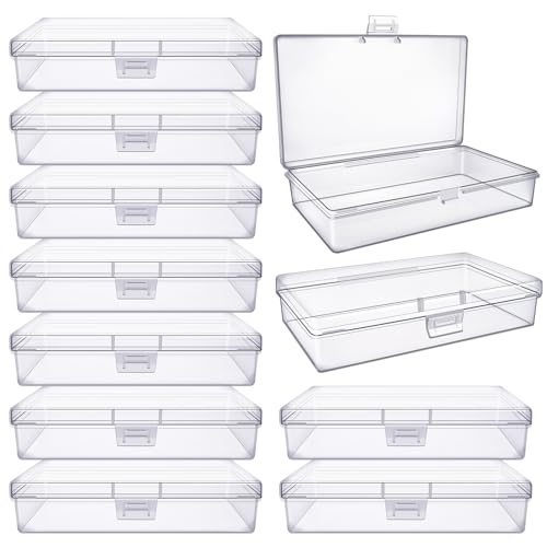 8 Pieces Craft Organizer Box with Lids, Plastic Clear Storage Container Case for Beads, Jewerly, Nail, Buttons, Pins (5.31 x 3.14 x 1.18 Inch) - size: 5.31 x 3.14 x 1.18 Inch