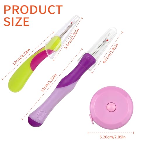 CllyCnny Seam Ripper, Seam Rippers for Sewing 2 Pcs, Measuring Tape, Thread Stitch Remover Tool for Hand Sewing, Knitting, Cross Stitching, Embroidery and Thread Removal