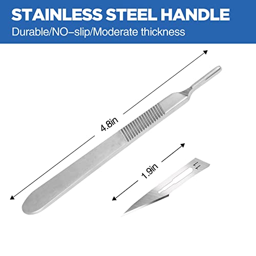 YixangDD 21PCS 20 Scalpel Blades with #11 Scalpels Surgical Sterile Blades - color: 21 Pcs Handle and Blades #11