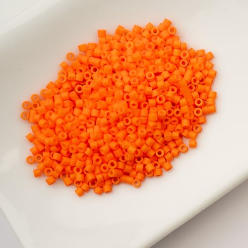John Bead 25g Cylin Beads Opaque Mango Burst 11/0 Glass Cylindrical Seed Beads for Jewelry Bracelets Necklaces Earrings Making Embroidery - color: Mango Burst