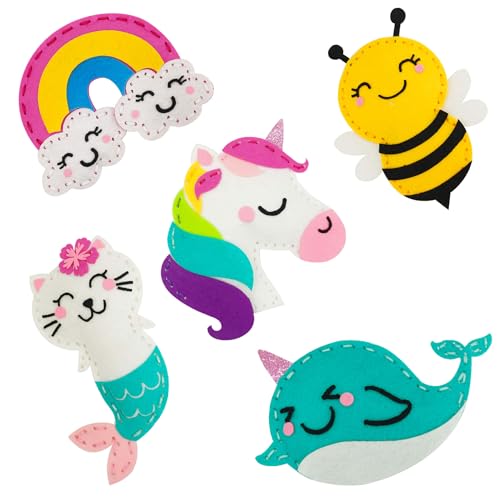 Cymbana Kids Sewing Kit, DIY Felt Plush Animals Unicorn Sewing Kit for Kids - color: Unicorn