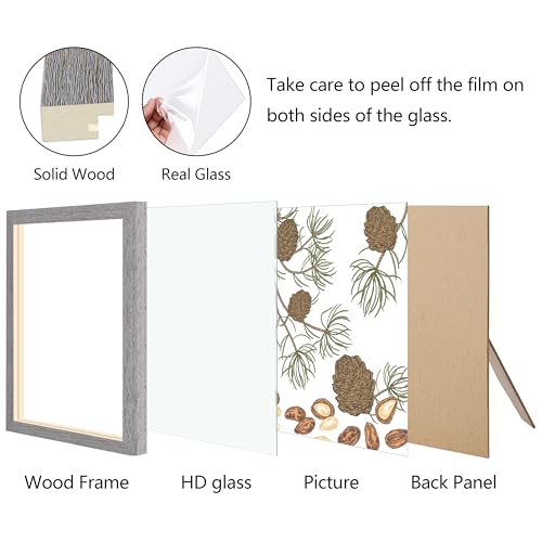 CORE ART 4x6 Picture Frame, Solid Wood Rustic Dark Gray - color: Dark Grey, size: 4x6 - 1 pack