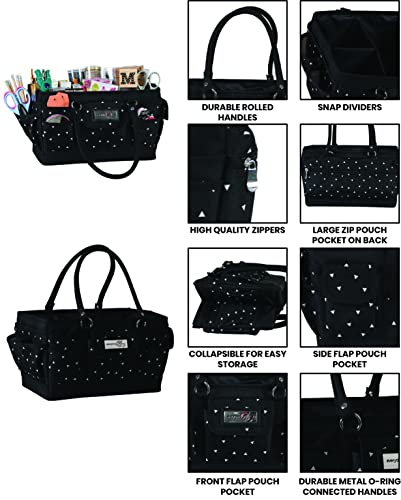 Everything Mary Deluxe Collapsible Store & Tote Organizer with Handles – Multipurpose Storage for Diapers, Snacks, Crafts, Toys, Office Supplies & Everyday Essentials
