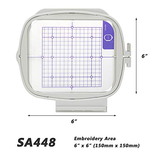 Sew Tech Embroidery Hoop for Brother, 6x6in 150x150mm SA448 SEF150 Frame