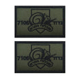 Israeli Snail Embroidered Patches Appliques, Tactical Combat Armband Badges with Hook and Loop Fastener Backing, 2-Pack - color: color_n