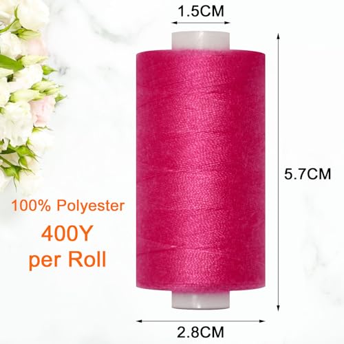 All Purpose Sewing Thread-2 Spools of Hand Polyester Sewing Thread for Sewing Machine for Hand and Machine Sewing(Dark Dusty Rose, 2 spools) - color: Dark Dusty Rose