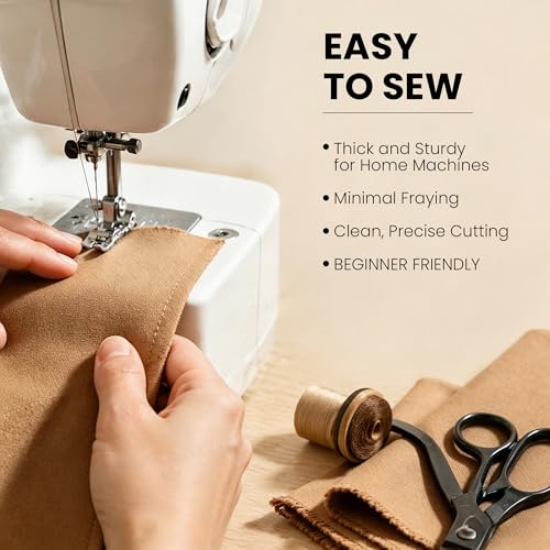 Wildarms 100% Cotton Canvas Fabric by The Yard - 59" Wide 12oz Medium-Heavy Duck Canvas for Sewing DIY, Tote Bags, Upholstery & Embroidery (Kahaki, 5 Yard pre Cut) - color: Kahaki, size: 5 yard pre cut