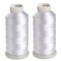 Simthread 2 Huge Spools White Bobbin Fill Thread 60WT - 5500 Yards Each - color: White