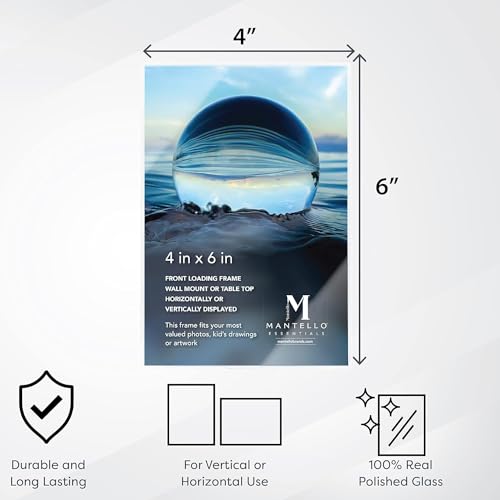 Mantello 4x6 Picture Frame, Acrylic Picture Frames 4x6, Set of 12 - color: Clear, size: 4x6 - 12 Pack
