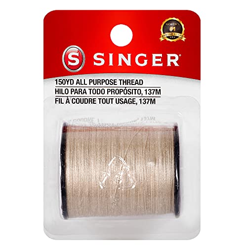 Singer 60309 All Purpose Polyester Thread, 150-Yard, Camel - color: Camel, size: 1- Pack